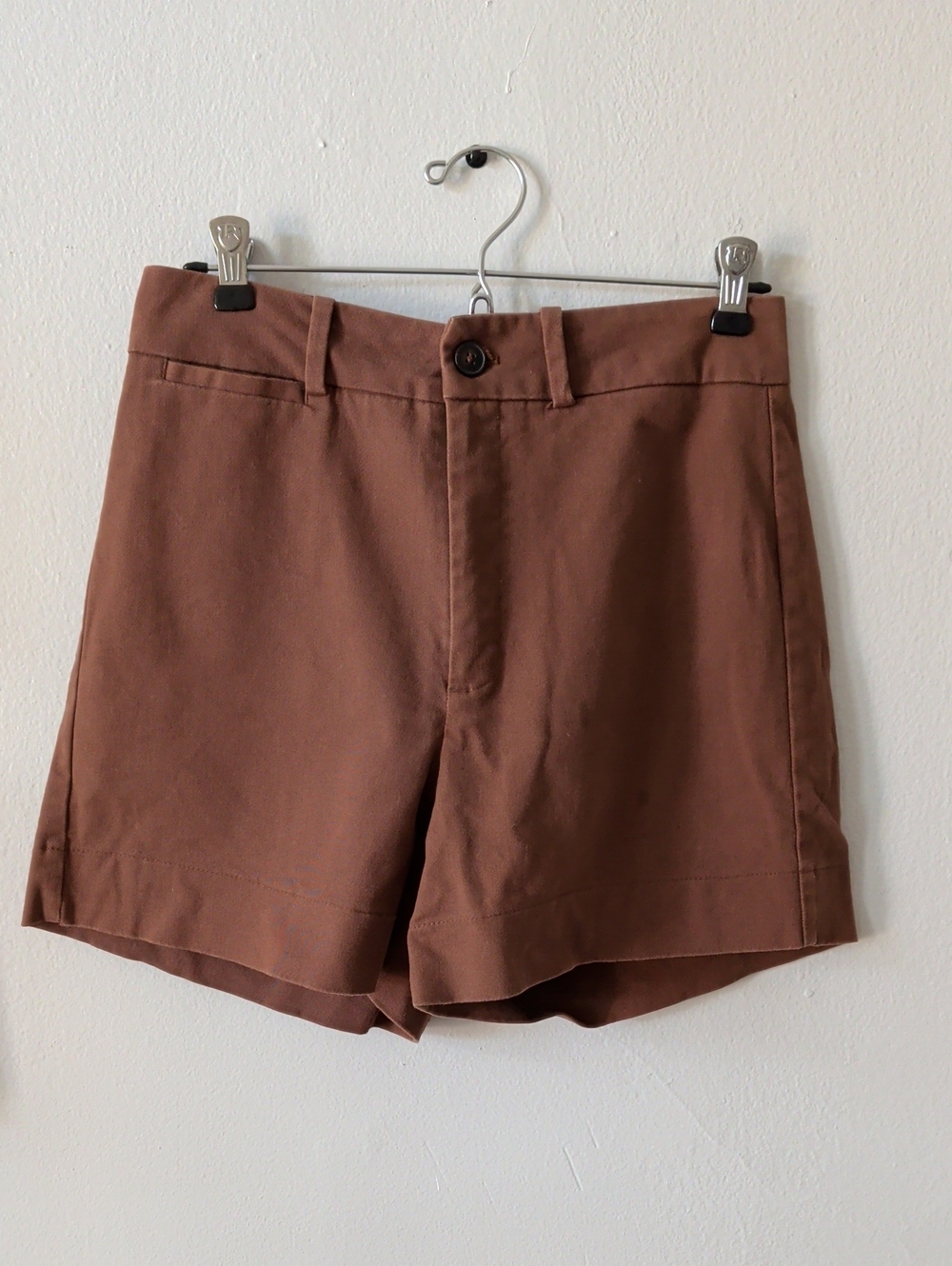 Frank and Oak brown high-waisted shorts - 6